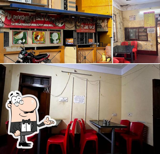 Among different things one can find interior and exterior at Veerabhadreshwara Benne Dosa Hotel