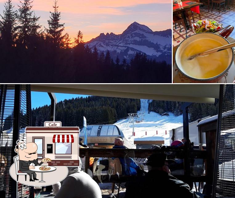 La extérieur et boisson du restaurant
