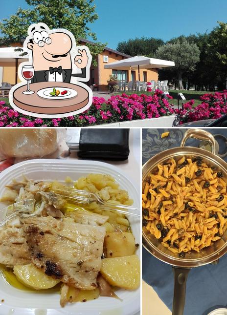 La cibo e esterno del ristorante