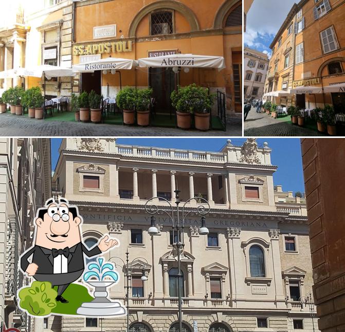 Puoi goderti l'aria fresca da seduto all'esterno di Ristorante Abruzzi