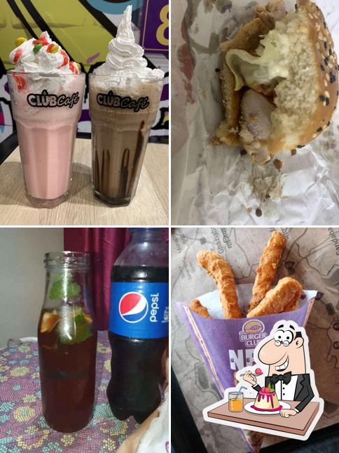 The Burger Club provides a variety of sweet dishes