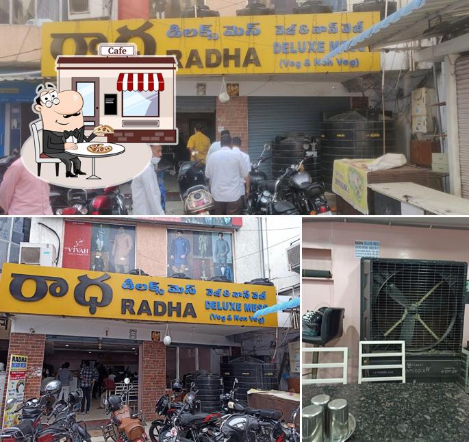 Among different things one can find exterior and beverage at Radha Deluxe Mess