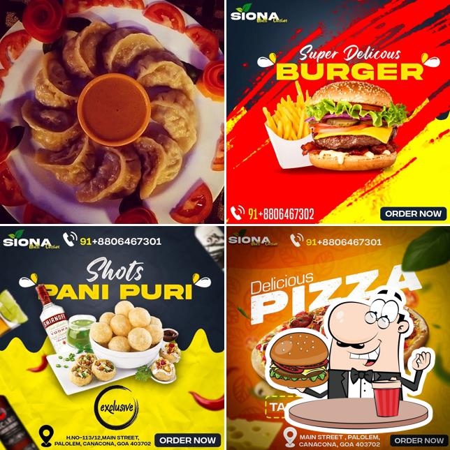 Hamburger at World Kitchen Siona