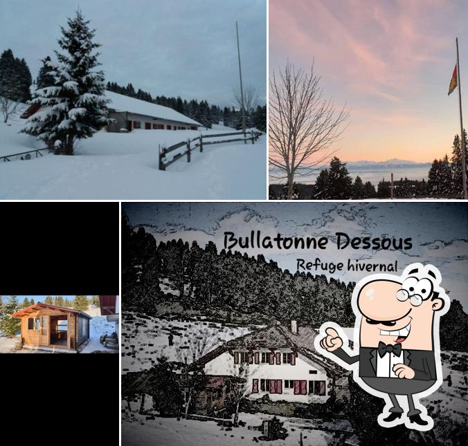 Goditi la vista dall'area esterna di Buvette Hivernale Bullatonne-Dessous