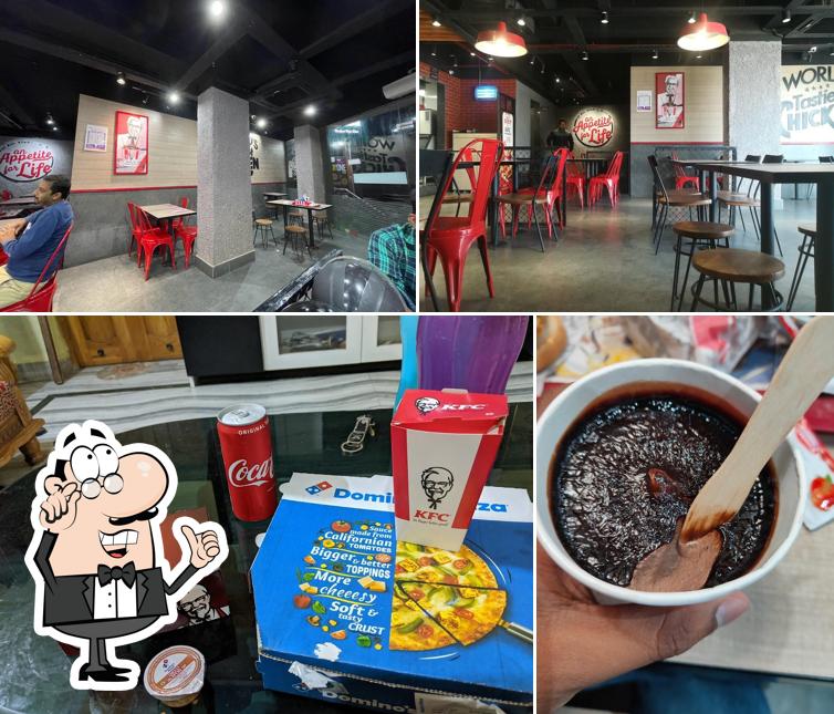 The picture of interior and drink at KFC