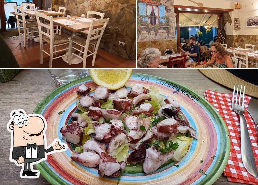 La Campagnola Pizzería & Trattoria si caratterizza per la interni e cibo