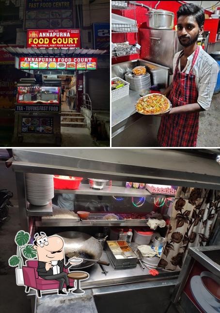 The interior of ANNAPURNA FOOD COURT & CAKES