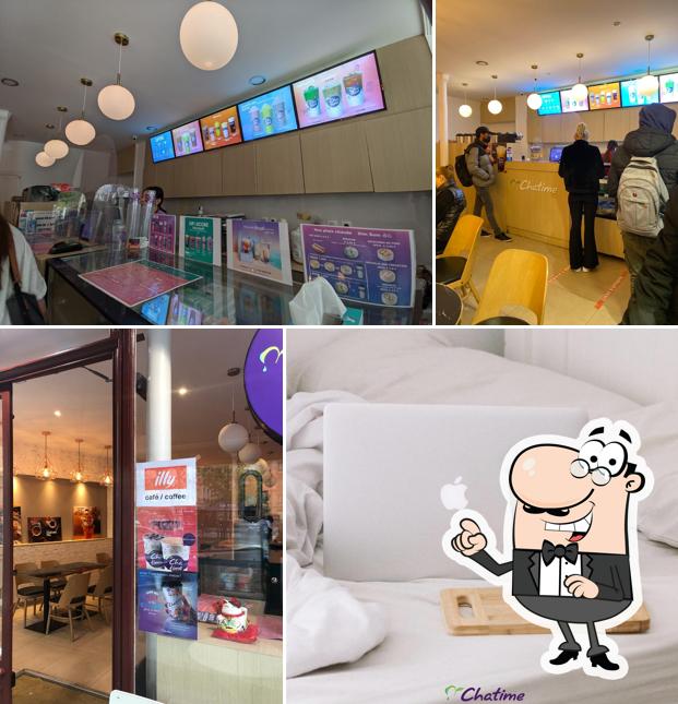 L'intérieur de Chatime bubble tea