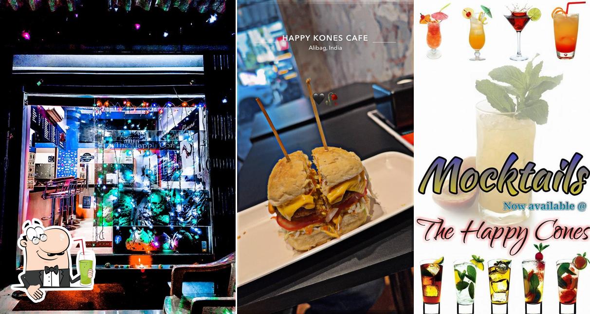 Enjoy a beverage at Happy Cones Café
