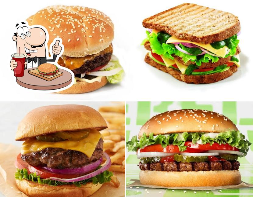 Try out a burger at Anbu bakery& fruits