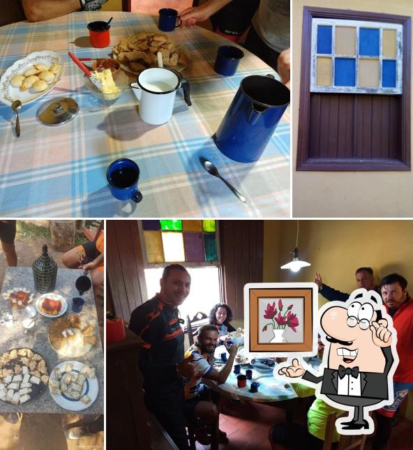 O interior do Café com Trem