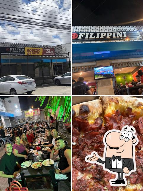 O interior do Filippini pizza