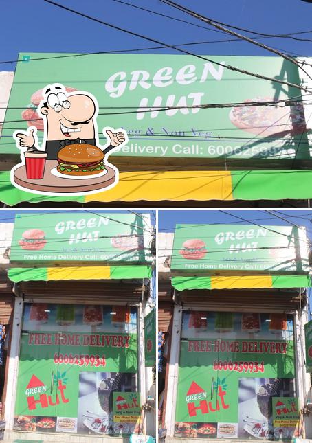 Order a burger at Green Hut