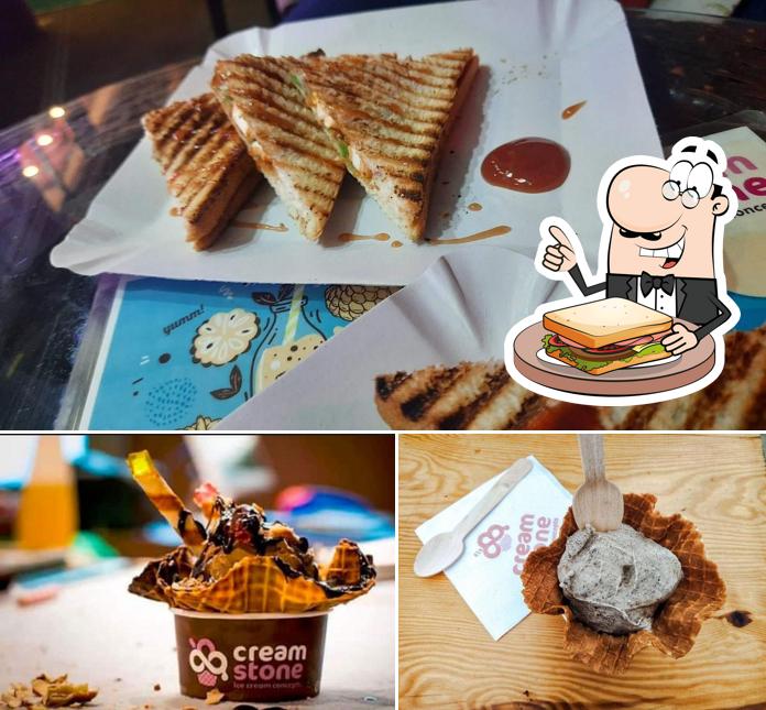 Grilled cheese sandwich at Cream Stone Ice Cream Concepts