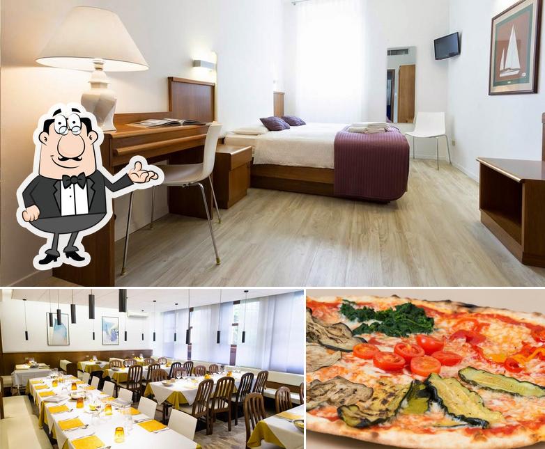 Tra le varie cose da Hotel Centrale - Famiglia Bertolini si possono trovare la interni e pizza