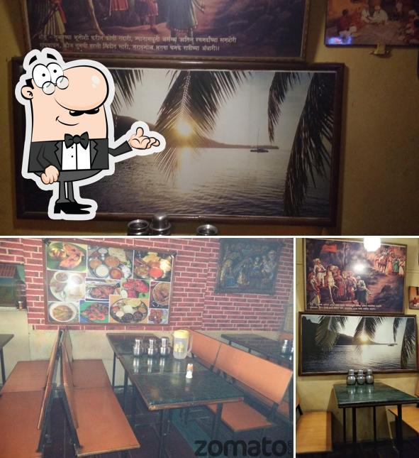 The interior of Hotel Gomantak