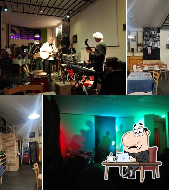 Gli interni di Ristorart da Pio