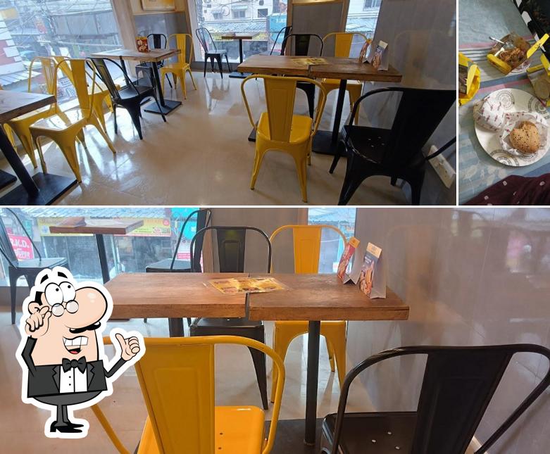Take a seat at one of the tables at Wow! Momo