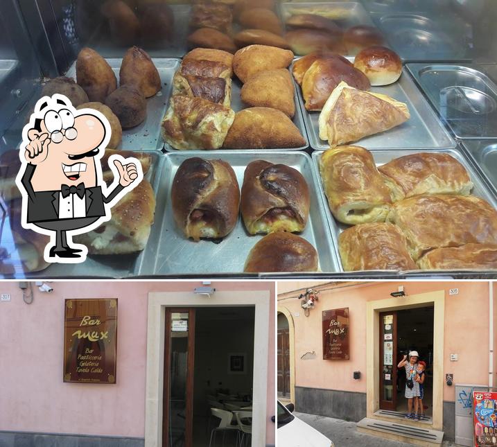 Questa è la immagine che presenta la interni e cibo di Bar Max, Spagnolello