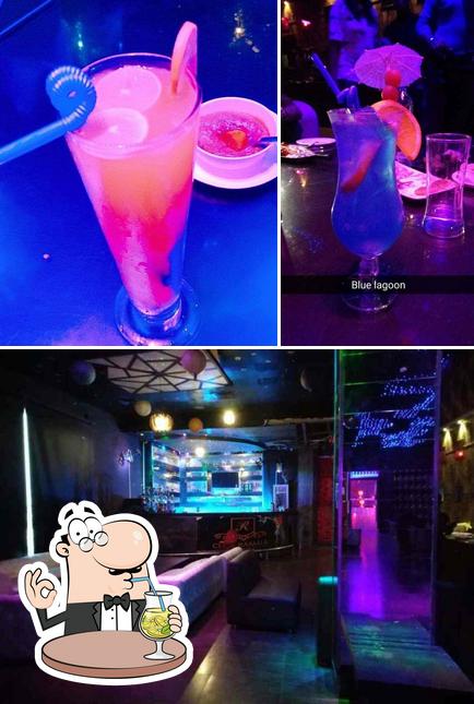 Check out the picture showing drink and interior at Club Ramala Lounge & Disc