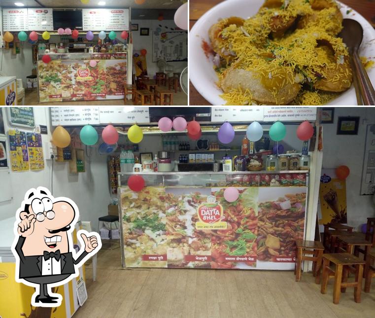 The photo of Datta bhel’s interior and food