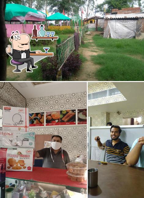 Take a look at the image showing interior and exterior at Golu Restaurant