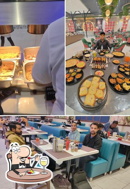 This is the photo showing food and interior at Mad Over Grill