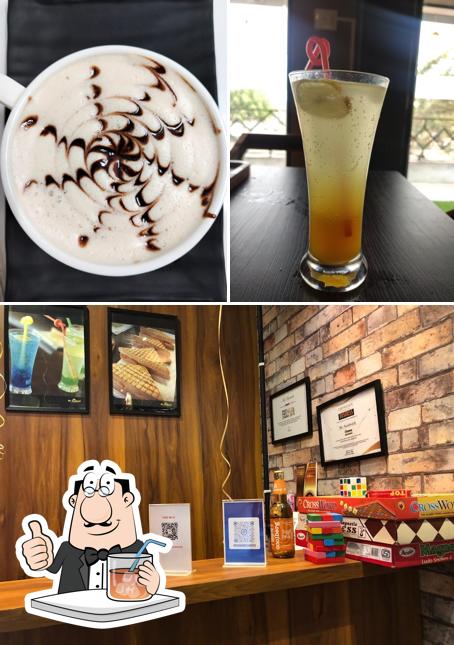The restaurant's drink and interior
