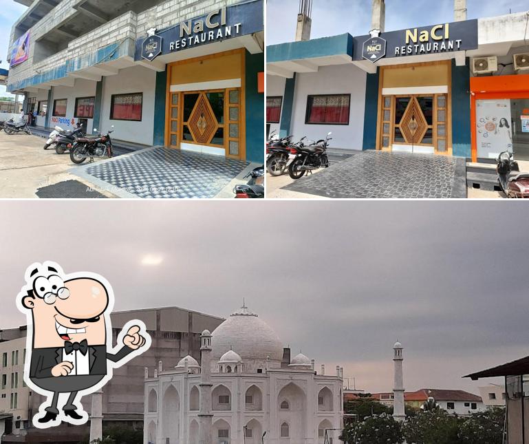 The exterior of NaCl Restaurant, Burhanpur