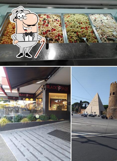 Dai un’occhiata alla foto che raffigura la esterno e cibo di Black Jack Cafè
