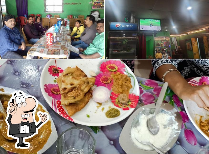 The image of interior and food at Singh Hotel The family restaurant