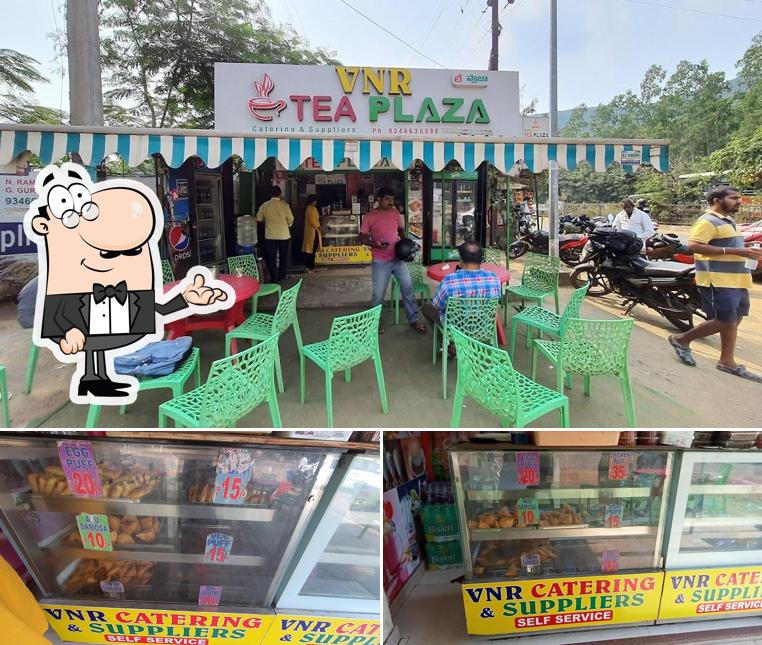 The photo of interior and food at VNR Tea Plaza