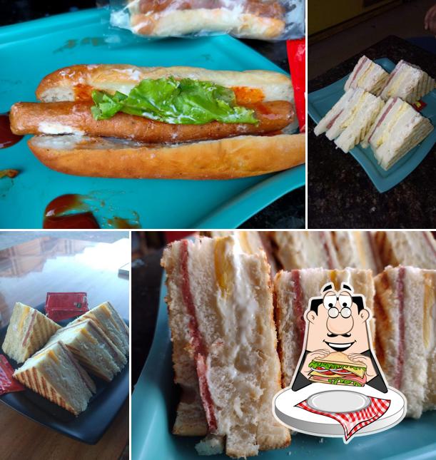 Club sandwich at Menino Jesus Coffee Shop