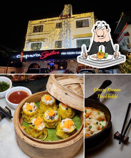 The restaurant's food and exterior