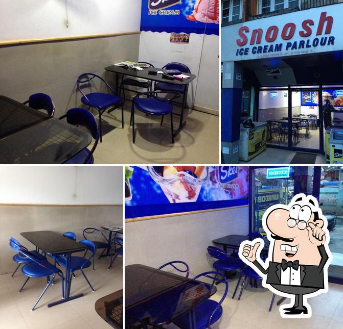 The interior of Snoosh Ice Cream Parlour