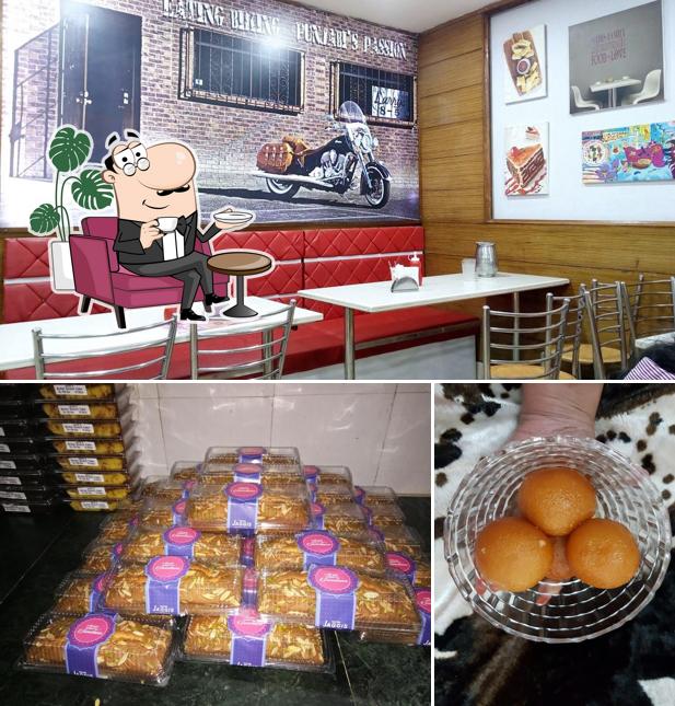 Take a seat at one of the tables at Jaggi Sweets