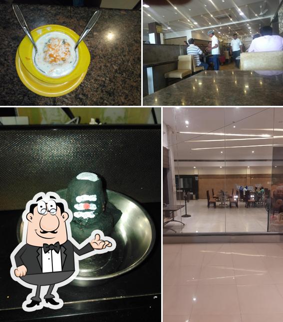 The picture of interior and food at Saravana Bhavan