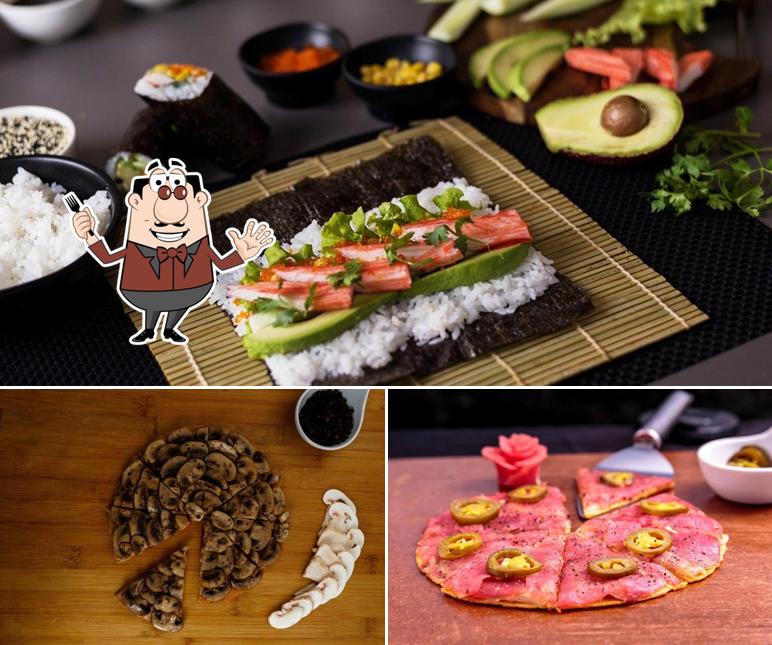 Among different things one can find food and interior at Sushi Haus