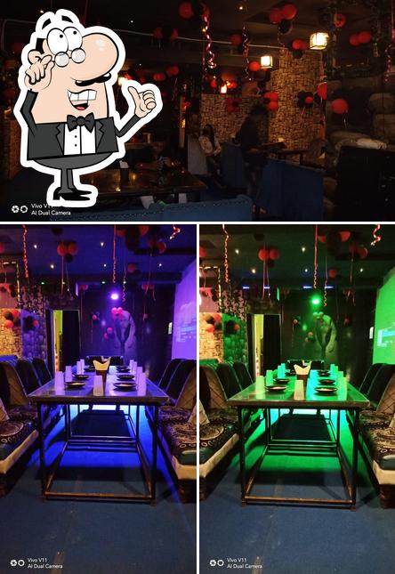 The picture of Gupshup cafe’s interior and bar counter