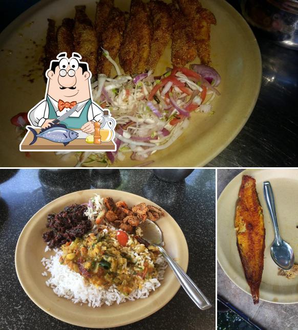 Grilled salmon at Dev Disha Restaurant