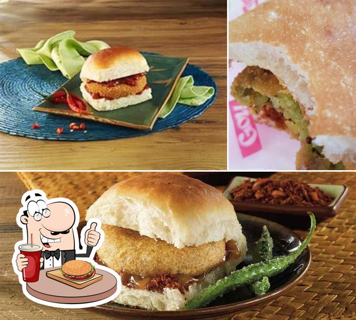 Order a burger at Goli vada pav