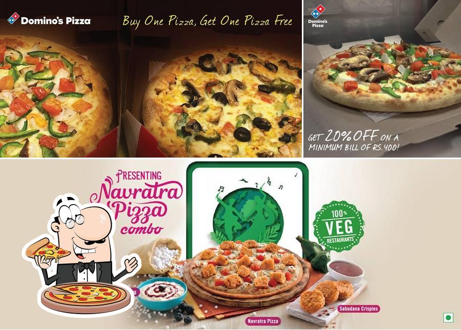 Pick pizza at Dominos Pizza Thrissur