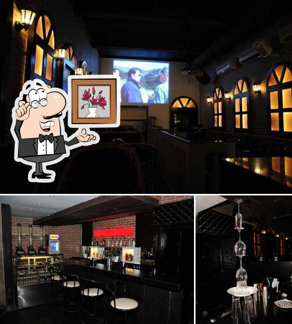 The restaurant's interior and bar counter