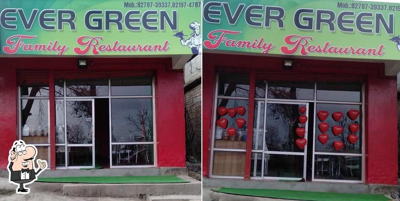 The interior of Ever green family restaurant