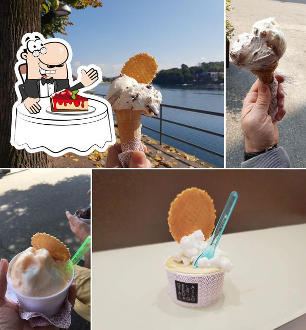 Gelateria del Lago serve un'ampia gamma di dolci