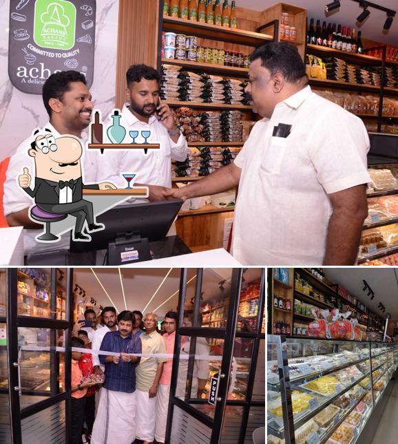 This is the photo showing interior and food at Achans Bakery nilambur
