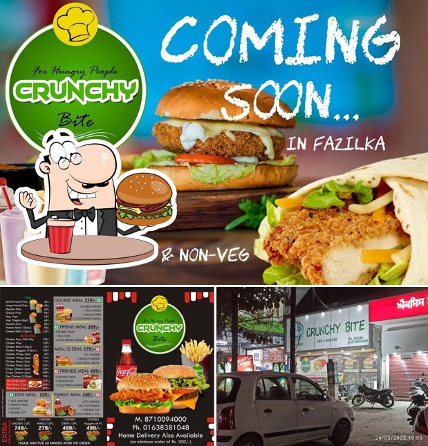 Order a burger at Crunchy Bite