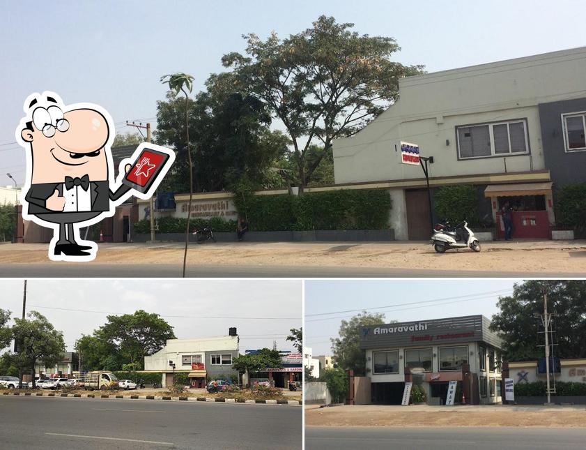 The exterior of Amaravathi Family Restaurant and Bar