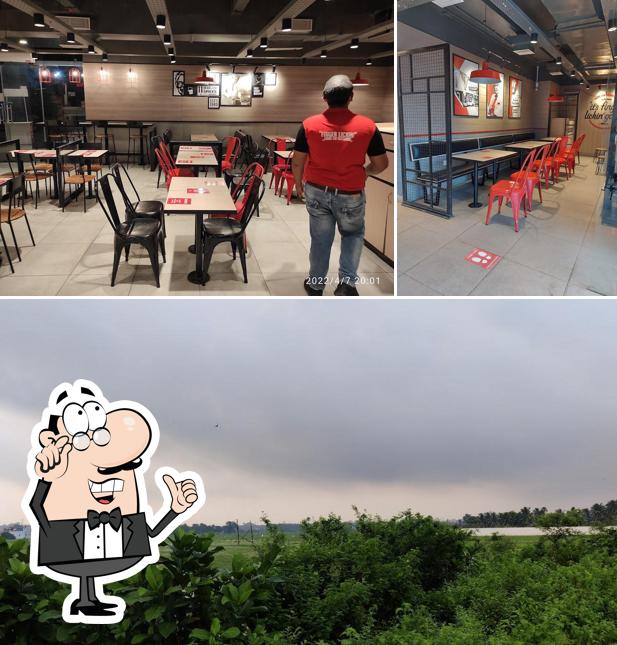 The picture of interior and exterior at KFC The picture of interior and exterior at KFC