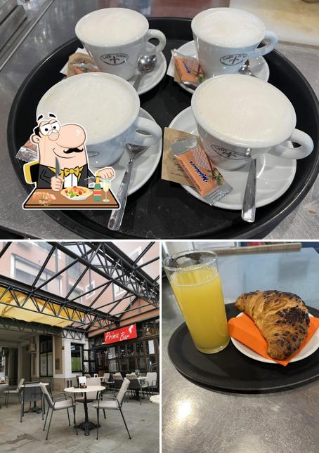 Tra le diverse cose da Prima bar si possono trovare la cibo e interni